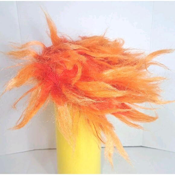 2015 Gemmy Evil Clown Mask Latex Halloween Orange Hair Scary Creepy Demon It - Picture 3 of 4